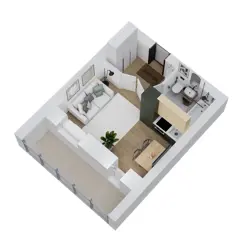 Студия 28,8м² , 8 этаж - фото 3