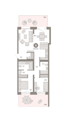 2-комн. кв. 117,2м² , 2 этаж - фото 1