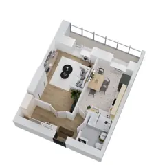 1-комн. кв. 44,7м² , 9 этаж - фото 3