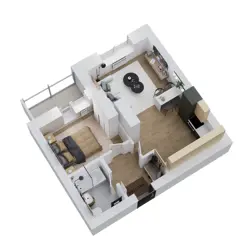 Студия 39,9м² , 6 этаж - фото 3