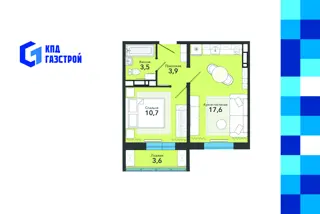 Студия 39,3м² , 10 этаж - фото 1