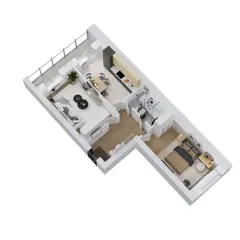 2-комн. кв. 56,1м² , 5 этаж - фото 3