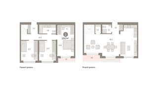 3-комн. кв. 129м² , 6 этаж - фото 1