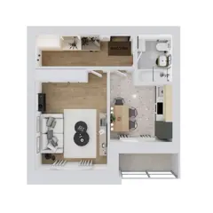 1-комн. кв. 36,9м² , 8 этаж - фото 2