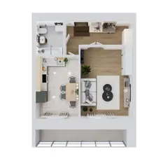 1-комн. кв. 44,7м² , 9 этаж - фото 2